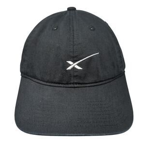 Spacex Slideback Baseball Cap Black One Size Adjustable Embroidered Vented Holes